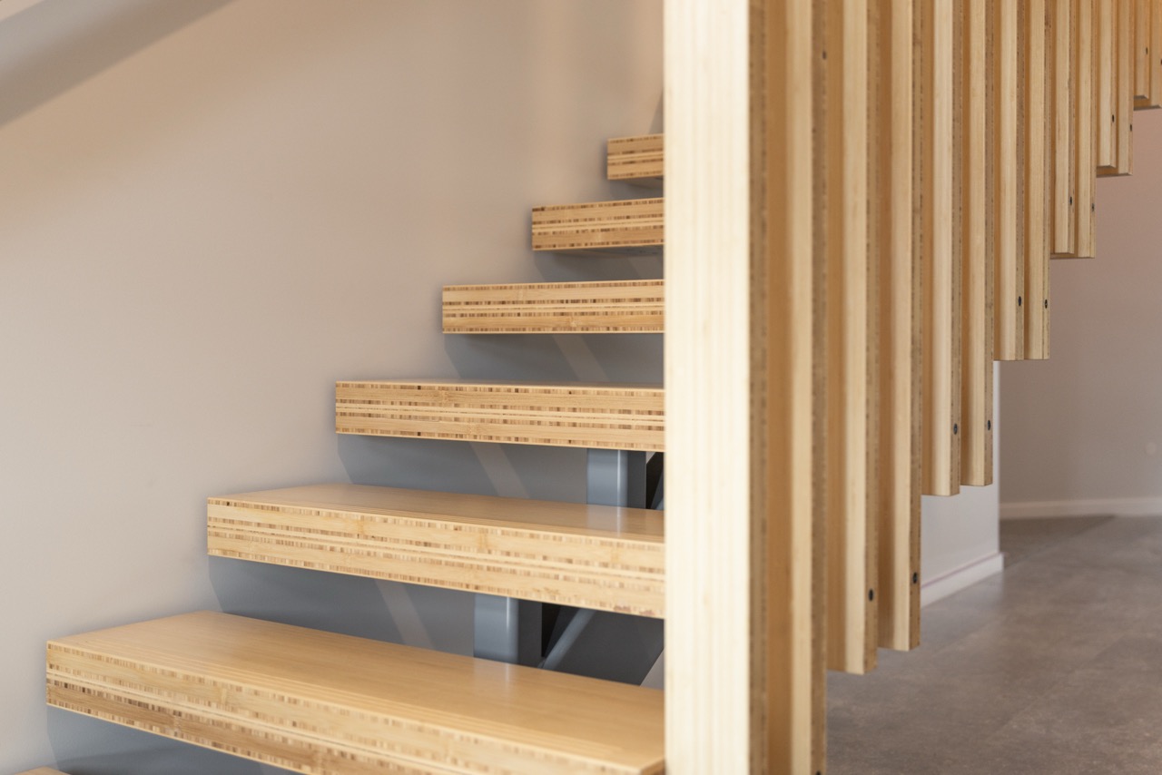 Staircase timber and steel detail